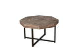 Wood Octagonal Vintage Patchwork Coffee Table