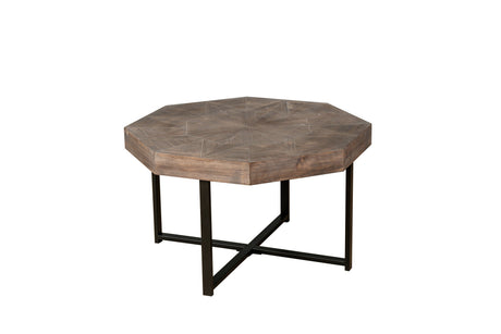 Wood Octagonal Vintage Patchwork Coffee Table HouseOfZazla