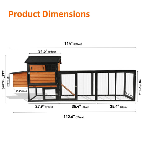 Chicken Coop With Run And Nesting Box HouseOfZazla
