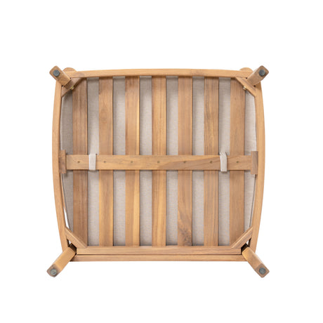 Mallorca Acacia Wood Club Chair With Seat Cushion HouseOfZazla
