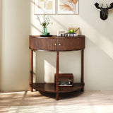Demi Lune Console Table With 2 Storage Drawers