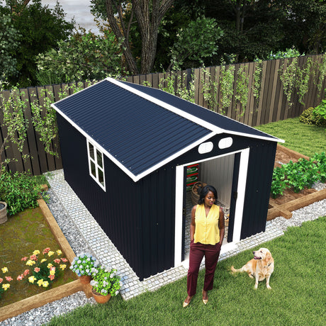 Campcraft 8x12 Ft Outdoor Metal Storage Shed HouseOfZazla