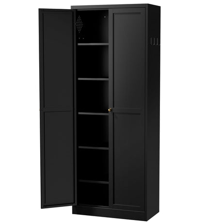 Kitchen Pantry Cabinet With 4 Adjustable Shelves, Heavy Duty Freestanding Organizer HouseOfZazla