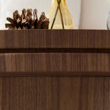 35.43 Inch Coffee Table with Sintered Stone Tabletop in Walnut