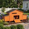 70" Large Wooden Chicken Coop with 2 Nesting Boxes and Waterproof Roof HouseOfZazla