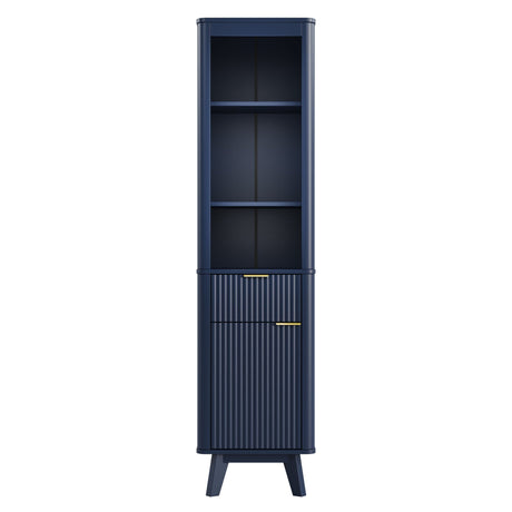 Tall Bathroom Storage Cabinet With Adjustable Shelves And 1 Drawer & Door HouseOfZazla
