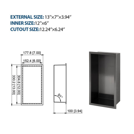 Stainless Steel Shower Niche With Seamless Design For Bathroom Storage HouseOfZazla