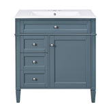 Bathroom Vanity With Medicine Cabinet, Royal Mirror Cabinet, Modern Bathroom Storage Cabinet With 2 Soft Closing Doors And 4 Drawers