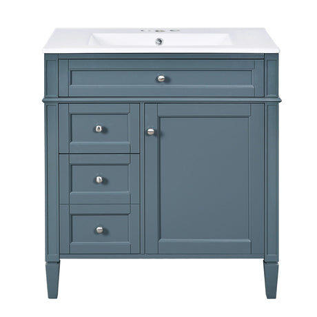 Bathroom Vanity With Medicine Cabinet, Royal Mirror Cabinet, Modern Bathroom Storage Cabinet With 2 Soft Closing Doors And 4 Drawers HouseOfZazla