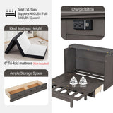 Murphy Bed Chest Cube Cabinet With Charging Station And Large Storage Drawer