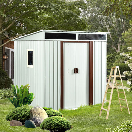 Outdoor Metal Storage Shed With Window HouseOfZazla