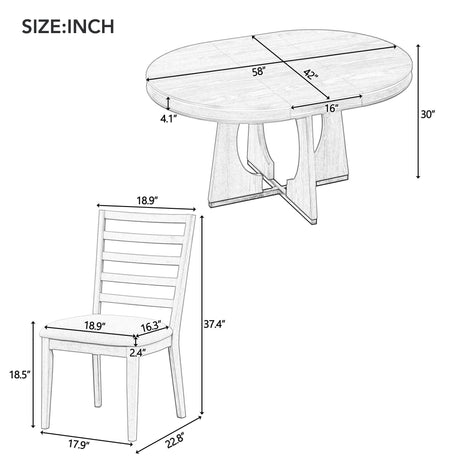 Round Dining Table Set For 4 With Chairs HouseOfZazla