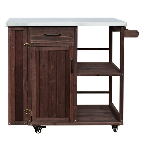 Outdoor Kitchen Island Fir Wood Prep Station HouseOfZazla