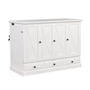 Solid Pine Murphy Bed Chest Cube Cabinet Bed With Charging Station And Large Storage Drawer For Home Office Or Small Room HouseOfZazla
