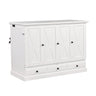 Solid Pine Murphy Bed Chest Cube Cabinet Bed With Charging Station And Large Storage Drawer For Home Office Or Small Room HouseOfZazla