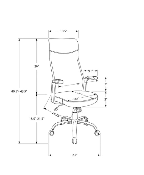 Office Chair, Adjustable Height, Swivel, Armrests, Contemporary & Modern HouseOfZazla