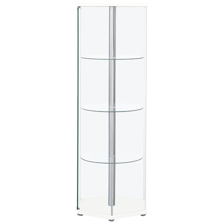 Tenley - 4 Shelf Curio Cabinet With Hexagonal Design HouseOfZazla