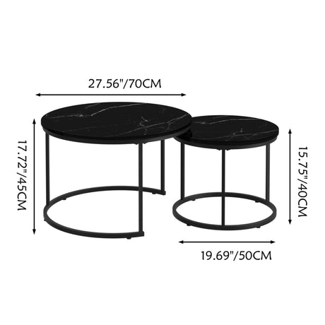 Round Nesting Coffee Table (Set of 2) HouseOfZazla