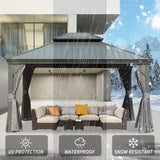 10' x 14' Hardtop Gazebo with Galvanized Steel Double Roof