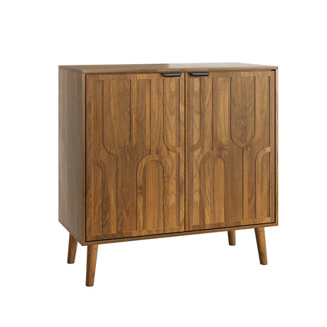 Farmhouse Style Sideboard Buffet Cabinet With Storage Bar Cabinet - Walnut HouseOfZazla