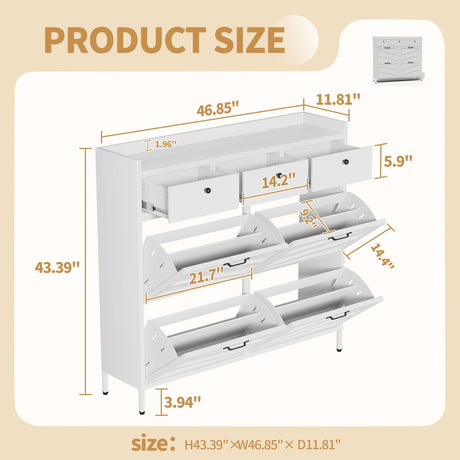 Shoe Cabinet With Flip Drawers HouseOfZazla