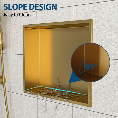 Stainless Steel Shower Niche With Seamless Design For Bathroom Storage HouseOfZazla