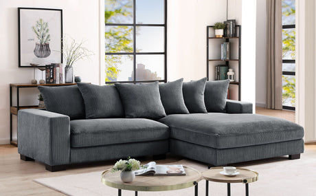 Luxe - Oversized 2 Piece Sectional Couches For Living Room, L Shaped Sofa With Chaise HouseOfZazla