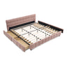 Modern Platform Bed Frame With Thick Fabric HouseOfZazla