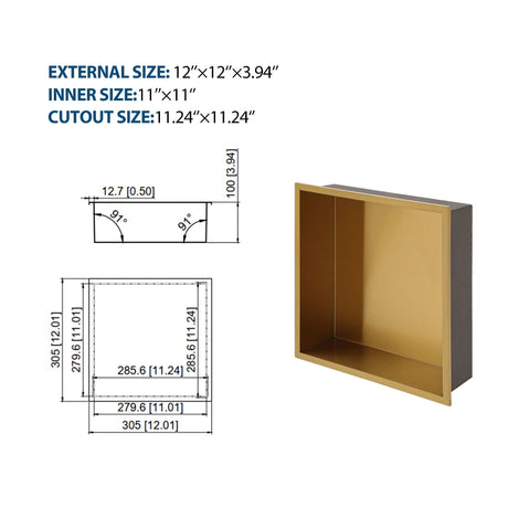 Stainless Steel Shower Niche With Seamless Design For Bathroom Storage HouseOfZazla