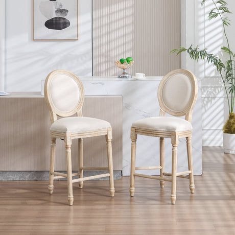 French Country 26'' Height Bar Chairs Set of 2 HouseOfZazla
