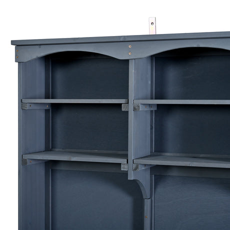 TOPMAX Large Fir Wood Potting Bench with Hutch and Storage HouseOfZazla