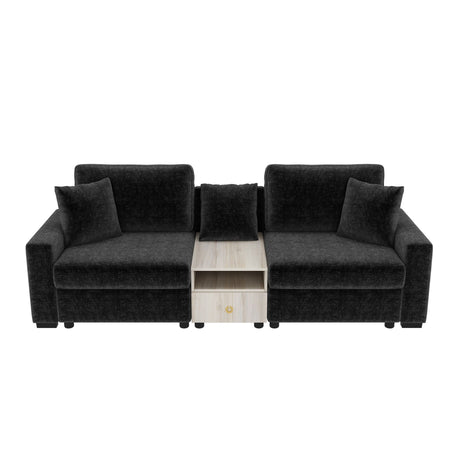 Modular Sofa Couch With Storage Armrest And Center Console HouseOfZazla