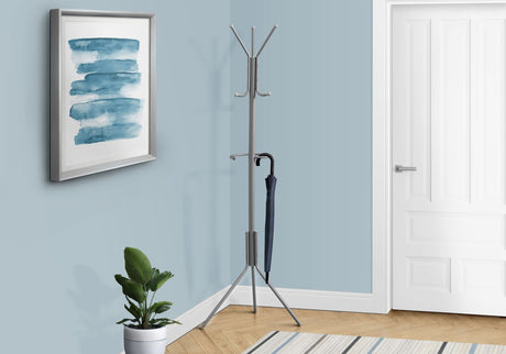 Freestanding Coat Rack with 6 Hooks and Hanging Bar HouseOfZazla