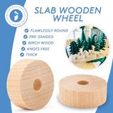 1-1/2-inch Diameter Slab Wooden Wheel for Craft, 1/4-inch Hole, 1/2-inch Thick, Pack of 50 Wooden Hobby Wheel for Model, by Woodpeckers Woodpeckers