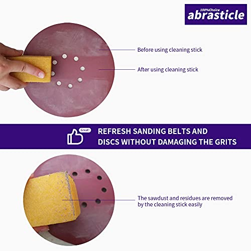 1-1/2" x 1-1/2" x 8" Inch Abrasive Cleaning Eraser Stick, Must Have" Accessory for Sanding Belts & Discs Sandpaper Rough Tape, Skateboard and Shoes, abrasticle