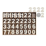 1-1/4 Inch (1.25") 185 Pieces Unfinished Wooden Numbers Blank Wood Clock Numbers Unpainted Calendar Numbers Scrapbooking Crafts Cregugua