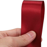 1-1/2 inches 50 Yard Wine red Satin Ribbon for Gift Wrapping, Wedding, Crafts, Christmas,Easter, Floral, Hair, Invitation Decorations and More Clmentp
