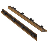 1/12 ft. x 1 ft. Quick Deck Composite Deck Tile Inside Corner Trim in Peruvian Teak (2-Pieces/Box) NewTechWood