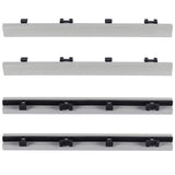 1/12 ft. x 1 ft. Quick Deck Composite Deck Tile Straight Trim in Icelandic Smoke White (4-Pieces/Box) NewTechWood