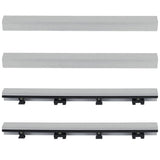1/12 ft. x 1 ft. Quick Deck Composite Deck Tile Straight Trim in Icelandic Smoke White (4-Pieces/Box) NewTechWood