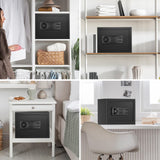 1.2 Cu Ft Home Safe Fireproof Waterproof, Small Fireproof Safe with Keypad and Removable Shelf, Digital Home Security Safety Box for Money Firearm Medicines Valuables Thmosz