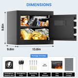 1.2 Cu Ft Home Safe Fireproof Waterproof, Small Fireproof Safe with Keypad and Removable Shelf, Digital Home Security Safety Box for Money Firearm Medicines Valuables Thmosz
