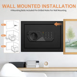 1.2 Cub Small Fireproof Safes for Home Use, Digital Home Safe Fireproof Waterproof with Programmable Keypad, Spare Keys and Removable Shelf, Fire Safe Box for Money Medicines Valuables Homirxan