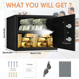 1.2 Cub Small Fireproof Safes for Home Use, Digital Home Safe Fireproof Waterproof with Programmable Keypad, Spare Keys and Removable Shelf, Fire Safe Box for Money Medicines Valuables Homirxan