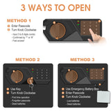 1.2 Cub Small Fireproof Safes for Home Use, Digital Home Safe Fireproof Waterproof with Programmable Keypad, Spare Keys and Removable Shelf, Fire Safe Box for Money Medicines Valuables Homirxan