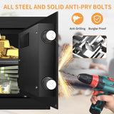1.2 Cub Small Fireproof Safes for Home Use, Digital Home Safe Fireproof Waterproof with Programmable Keypad, Spare Keys and Removable Shelf, Fire Safe Box for Money Medicines Valuables Homirxan