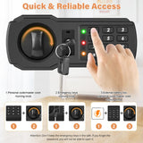 1.2 Cubic Home Safe with Fireproof Bag, Anti-Theft Safe Box for Pistol, Money, Medicine & Documents Tiskgg