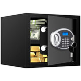 1.2 Cuft Safe Box Fireproof Waterproof for Home, Fire proof Safes with Digital Keypad, Spare Keys and Removable Shelf, Security Fire Safe for Money Firearms Medicine Valuables VIDXCVIT