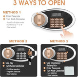 1.2 Cuft Safe Box Fireproof Waterproof for Home, Fire proof Safes with Digital Keypad, Spare Keys and Removable Shelf, Security Fire Safe for Money Firearms Medicine Valuables VIDXCVIT