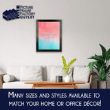 (1) -22x28-1.25" Flat Black Profile - Puzzle Frame - Hanging Hardware and Plexiglass Included PictureFrameFactoryOutlet